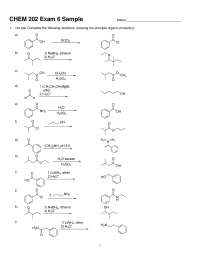 Fundamentals of Organic Chemistry II - Exam | CHEM 203 - Docsity