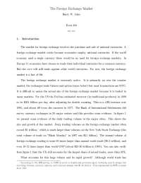 The Foreign Exchange Market - Lecture Notes | ECON 434 - Docsity