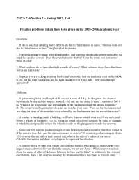General Physics II - Sample Exam 1 | Phys 214 - Docsity
