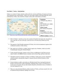 Turkey: Population, Ethnic Groups, Religions, and Recent History