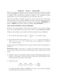 8 Questions on Discrete Mathematics I - Exam 3 - Spring 2006 | MATH 574 ...