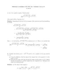 3 Solved Problems On The Calculus I Homework 2 Ma 113 Docsity