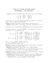 Homework 1 Solutions - Vector Analysis | MATH 550 - Docsity