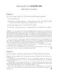 4 Solved Problems on Domain Functions - Assignment 7 | MATH 185 - Docsity