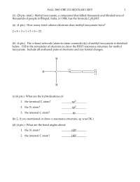 Exam 1 Solution Key - Organic Chemistry II | CHE 232 - Docsity