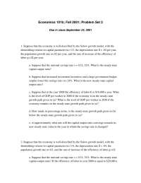 Problem Set 3 with 7 Problems - Microeconomic Theory | ECON 101B - Docsity