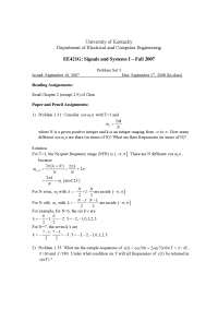 7 Questions with Solutions for Signals and Systems I | EE 421G - Docsity