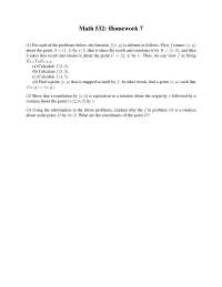 3 Solved Problems on Modern Geometry - Homework 7 | MATH 532 - Docsity