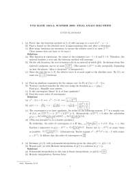 Final Exam Solutions - Numerical Analysis | MATH 128A | Exams ...