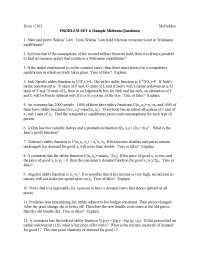 Sample Midterm Questions - Introduction to Mathematical Economics ...