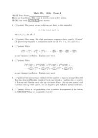 Discrete Mathematics - Exam 3 Practice Questions | MATH 574 - Docsity