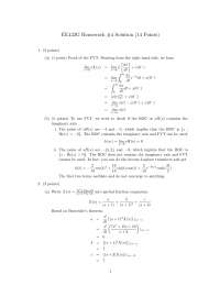 Homework with Solutions | Signals and Systems II | EE 422G - Docsity