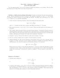 Solutions for Midterm Exam 2 | Microeconomic Theory | ECON 101A - Docsity