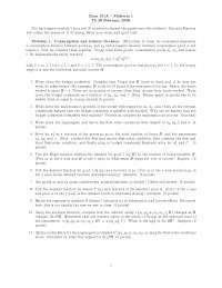 Midterm Exam 1 with Solutions | Microeconomic Theory | ECON 101A - Docsity