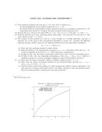 Numerical Analysis - Homework 7 Questions | MATH 128A - Docsity