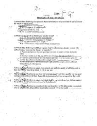 Quiz with Solutions - Introduction to Philosophy | PHI 101 - Docsity