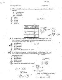 Midterm 2 with Resolution | Principles of Microeconomics | ECO 2023 ...