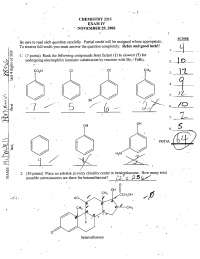 Modern Organic Chemistry I - Test IV Solved | CHEM 2211 - Docsity