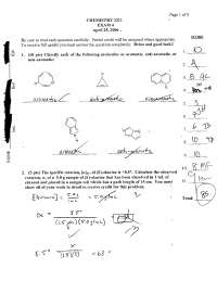 Exam 4 Questions with Resolutions - Modern Organic Chemistry I | CHEM ...