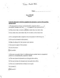 Test IV Solutions - Principles of Microeconomics | ECON 2020 - Docsity