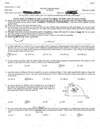 8 MCQs with Answer Exam 1 - Applied Physics | PHY 2004 - Docsity