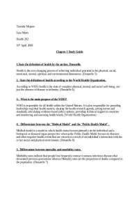 Health and Well-being: Definitions, Models, and Public Health Achievements - Prof. Juli L.
