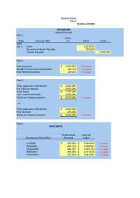 Bond Journal Entries and Calculations for Various Companies - Prof. Nancy M. Records