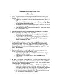 MGT 647 Hedge Funds: Pairs Trading, Survivorship Rates, and Selection - Prof. Zhiwu Chen