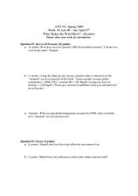 Lab Exercise: Understanding Atmospheric Pressure and Wind Formation