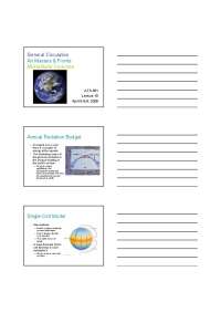 Three-Cell Model of Atmospheric Circulation: Hadley, Ferrel, and Polar Cells