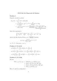 5 Problems on Probability Theory with Solution - Homework 10 | STAT 241