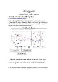 Lab 12: Climate and Climate Change - Spring 2009