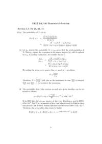 Solution to Homework 8 in STAT 241/541: Probability Distributions