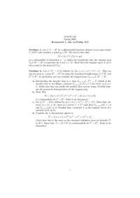 MATH 540 Homework: Submanifolds and Tangent Spaces