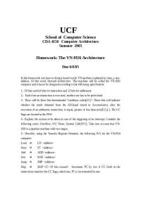 Designing a One-Address, Harvard Architecture Machine - VN-H16 Homework