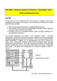 CPU Architecture: Memory and Registers