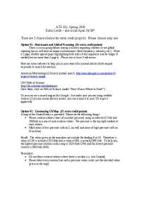 ATS 351 Spring 2009 Extra Credit Assignments