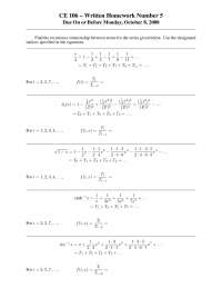 Design and Planning of Civil Engineering Systems - Assignment 5 | CE ...