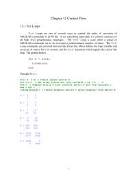 Control Flow - Engineering Analysis - Notes | EGN 3420 - Docsity