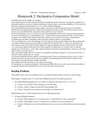 Declarative Computation Model - Assignment 2 | COP 4020 - Docsity
