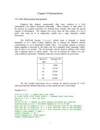 Engineering Analysis - One-Dimensional Interpolation | EGN 3420 - Docsity