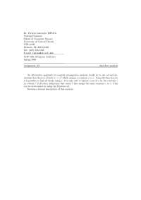 Assignment 2 for Data Flow Analysis | COP 5021 - Docsity