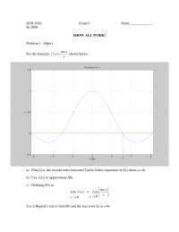 Exam 1- 4 Problems of Engineering Analysis - Fall 2000 | EGN 3420 - Docsity