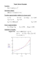 Mechanical Engineering Problem Solving - Taylor Series | MECH 102 - Docsity