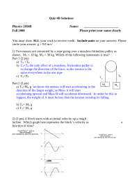 3 Solved Problems on University Physics I - Quiz 4 | PHYS 2050 ...