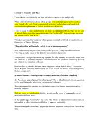 Lecture Notes on Ethnicity and Race | ANTHRCUL 101 | Study notes ...