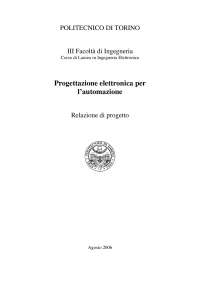 Progetto centralina di irrigazione automatica (Progettazione elettronica per l'automazione)