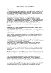 A importância do planejamento