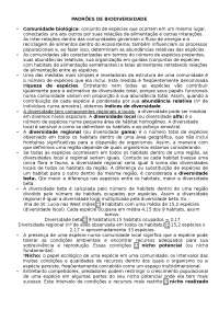 Padrões de biodiversidade