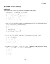 General Physics II - Practice Exam 3 Answer Key | PHY 2054 - Docsity